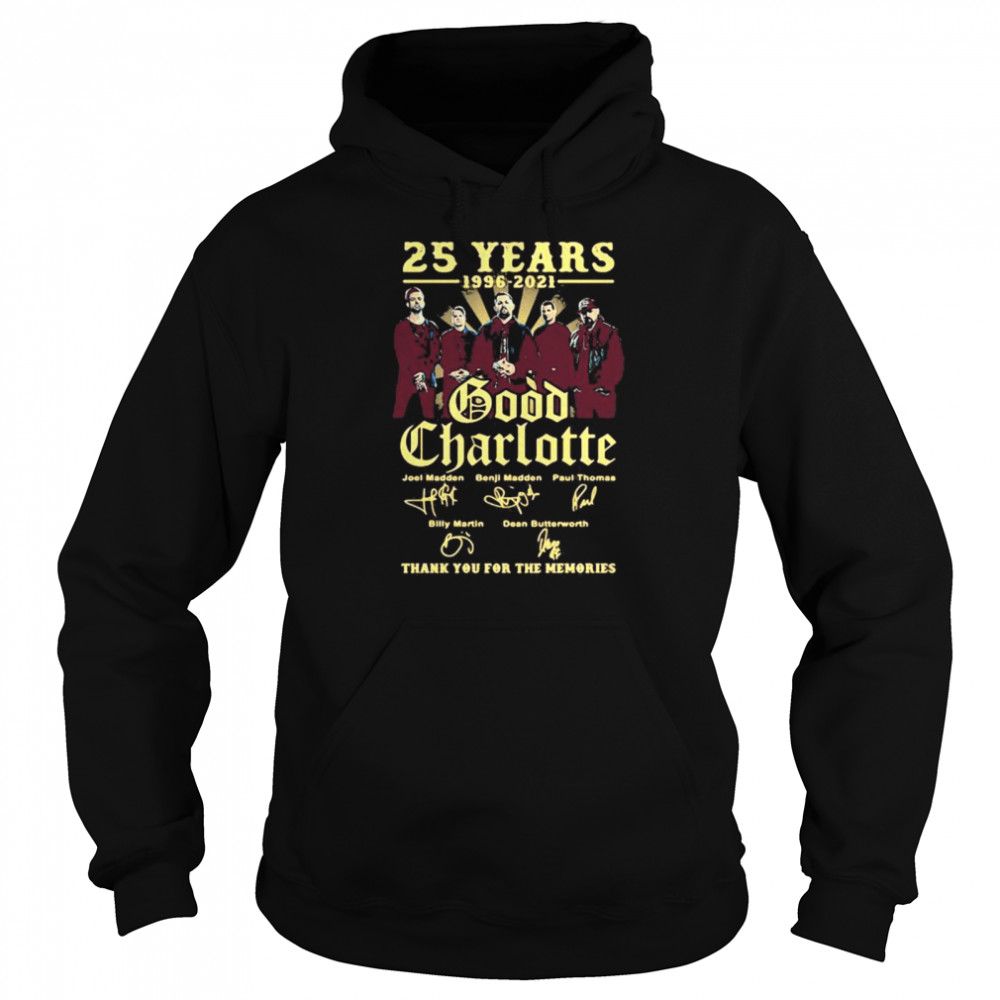 25 Years 1996 2021 Good Charlotte Thank You For The Memories Signature Shirt 25 Years 1996 2021 Good Charlotte Thank You For The Memories Signature Shirt