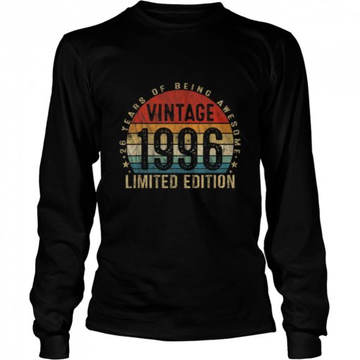 26 Year Old Gifts Vintage 1996 Limited Edition 26th BDay T-Shirt