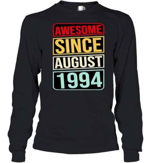 27th Birthday 27 Years Old Awesome Since August 1994 Classic shirt