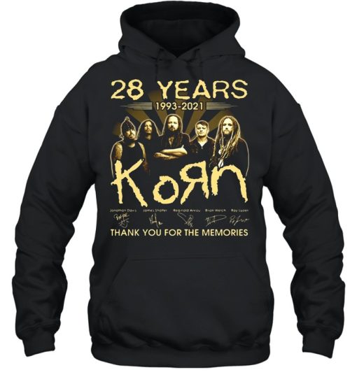 28 Years 1993-2021 Korn Signature Thank You For The Memories T-shirt