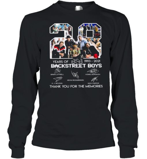 28 Years Of BSB 1993 2021 Backstreet Boys Thank You For The Memories Shirt