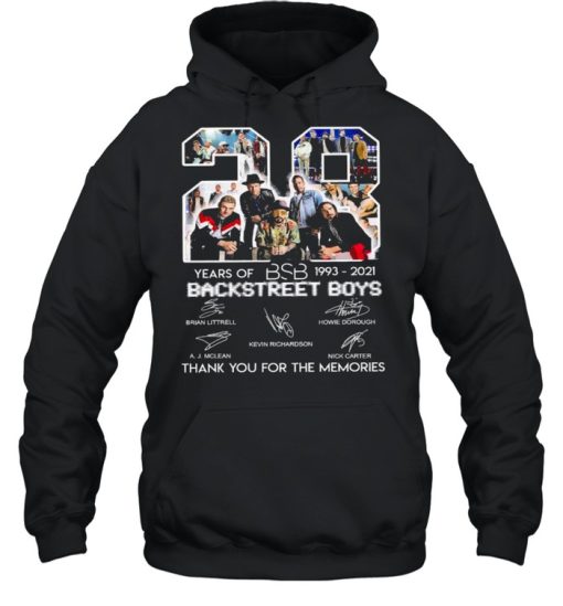 28 Years Of BSB 1993 2021 Backstreet Boys Thank You For The Memories Shirt
