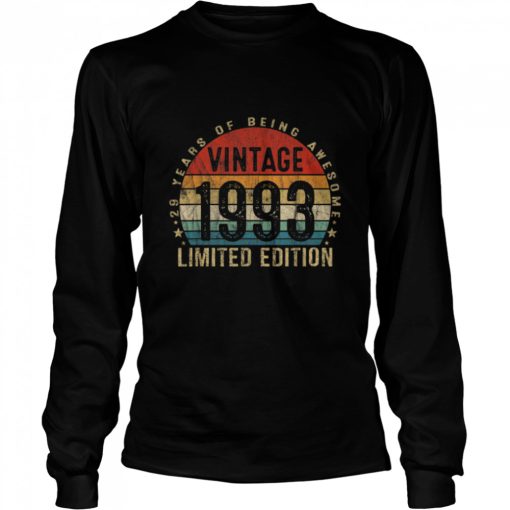 29 Year Old Gifts Vintage 1993 Limited Edition 29th BDay T-Shirt