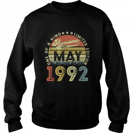 29 Years Old Birthday Awesome Since May 1992 29th Birthday Shirt