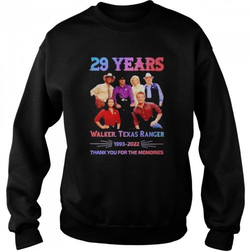 29 Years Walker Texas Ranger 1993 – 2022 Thank You For The Memories Shirt