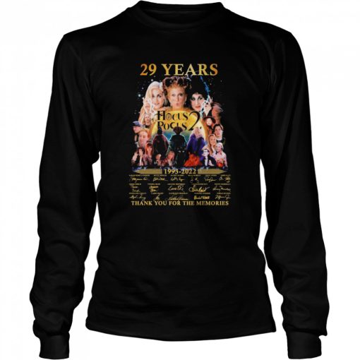 29 years 1993-2022 Hocus Pocus 2 signatures thank you for the memories shirt