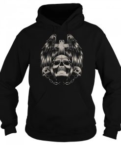 3 Skulls and Cross Tattoo Art Gothic Emo Punk Death Metal T Shirt 3