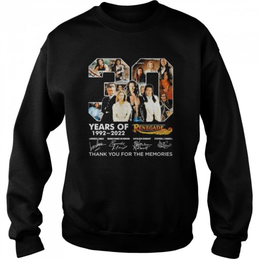 30 Years Of Renegade 1999-2022 Signature Thank You For The Memories Shirt