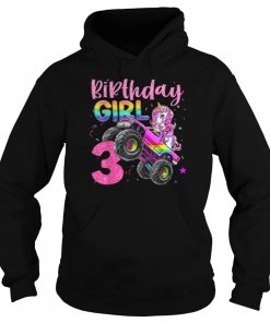 3rd Unicorn Monster Truck Birthday Girls Racing Love 3 Years T Shirt 3