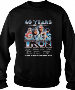 40 Years 1982 2022 TRON Signatures Thank You For The Memories Shirt 2
