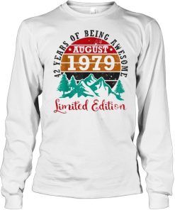 42 Years Of Being Awesome August 1979 Birthday Ltd Edition Vintage T Shirt 1