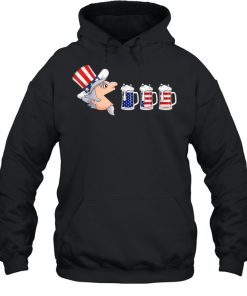 4th Of July Uncle Sam American Flag Funny Beer Drinking Shirt 3