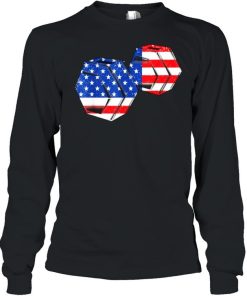 4th Of July Weightlifting Vintage American Flag T Shirt 1