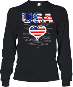 4th of July USA American flag Fireworks T Shirt 1
