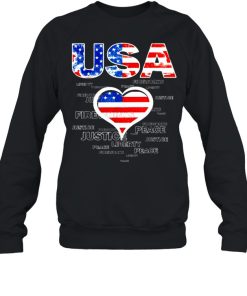 4th of July USA American flag Fireworks T Shirt 2