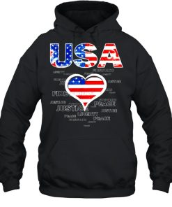 4th of July USA American flag Fireworks T Shirt 3