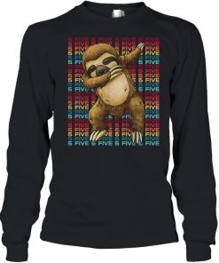 5 Years Old Sloth Dabbing 5th Birthday Sloth Party shirt 1