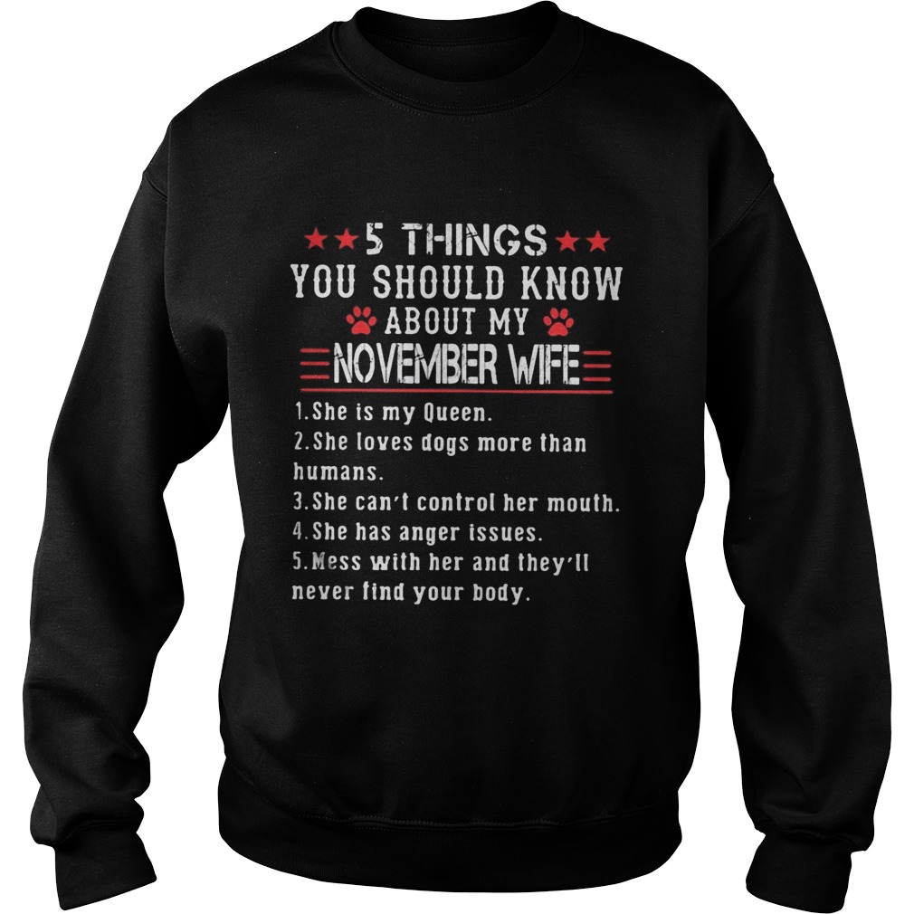 5 things you should know about my november wife shirt 5 things you should know about my november wife shirt