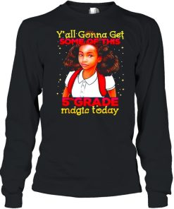 5th Grade First Day Of School Biracial Black Girl Magic shirt 1