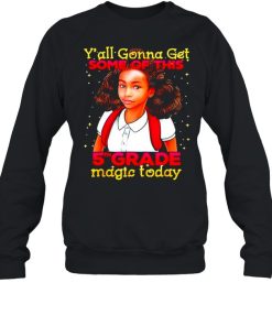 5th Grade First Day Of School Biracial Black Girl Magic shirt 2