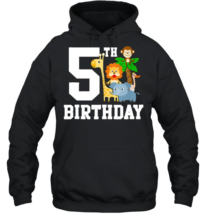 5th birthday Age 5 years old Safari Animals shirt 5th birthday Age 5 years old Safari Animals shirt