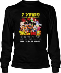 7 Years 2015 2022 Dragon Ball Signatures Thank You For The Memories Shirt 1