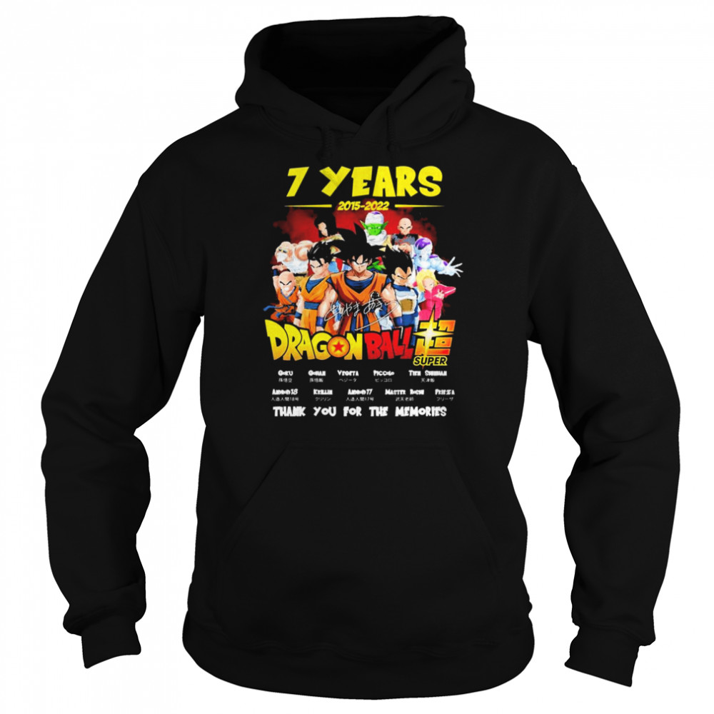7 Years 2015-2022 Dragon Ball Signatures Thank You For The Memories Shirt 7 Years 2015-2022 Dragon Ball Signatures Thank You For The Memories Shirt