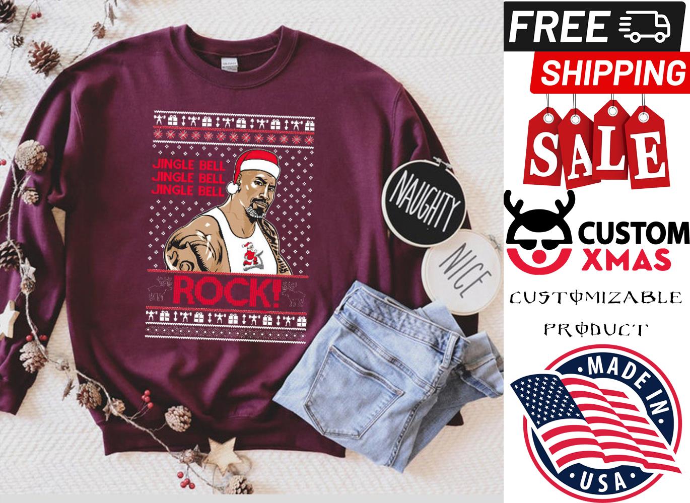 The Rock Jingle Bell Rock, the rock lover Unisex Sweatshirt, Ugly Hoodie Sweatshirt2 The Rock Jingle Bell Rock, the rock lover Unisex Sweatshirt, Ugly Hoodie Sweatshirt2