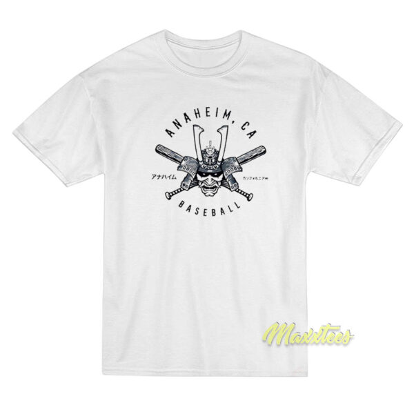 Anaheim Samurai Helmet Baseball T-Shirt Anaheim Samurai Helmet Baseball T-Shirt