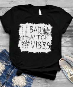 Bad Witch Vibes Hand Skeleton Halloween Bleach T Shirt