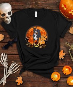 Bernese Mountain Dog Lover Moon Scary Halloween Pumpkin T Shirt