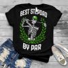 Best Stepdad By Par Golf Funny Golfing Skeleton Golfer Halloween Stepdad Shirts