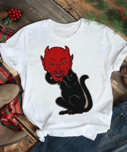 Halloween Devil Cat Waering Monster Mask shirt