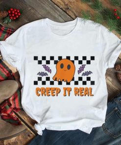 Halloween Ghost Checkerboard T Shirt