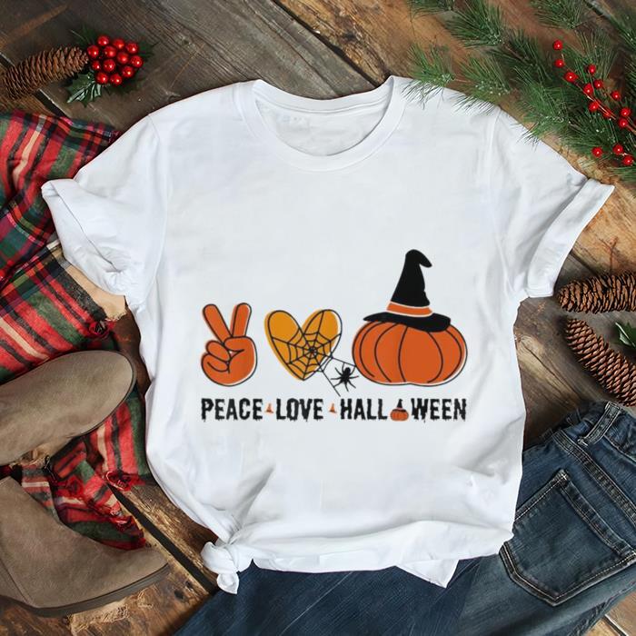 Halloween Skeleton Peace Love Halloween With Scary Pumpkin T Shirt Halloween Skeleton Peace Love Halloween With Scary Pumpkin T Shirt