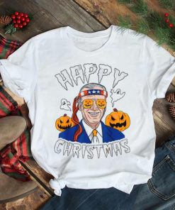 Happy Christmas Halloween Jokes Pumpkin Boo Joe Biden T Shirt