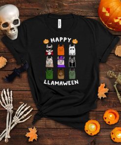 Happy Llamaween Funny Halloween Llama Girls Boys Kids Gift T Shirt