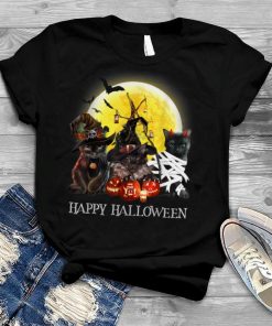 Happy Meowloween Funny Mummy Black Cat Halloween T Shirt