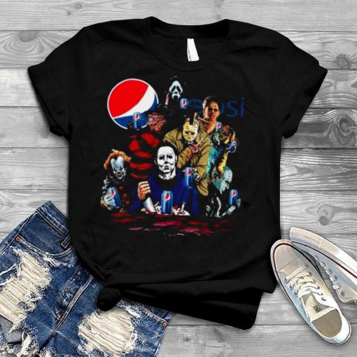 Horror Movie Characters drink Pepsi Halloween shirt