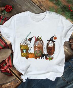 Horror coffee latte Pumpkin spice Halloween T Shirt