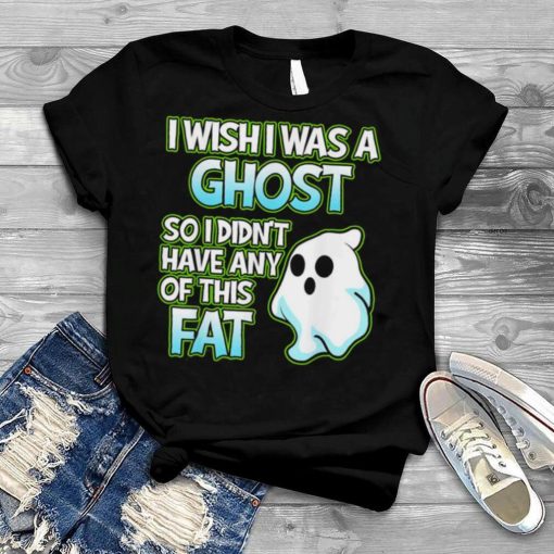 I Wish I Was A Ghost Halloween Skeleton Pumpkin Graphic T Shirt