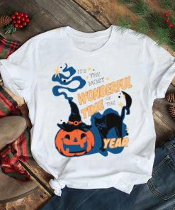 It’s The Most Wonderful Time Of The Year Halloween Black Cat Pumpkin Spooky Season shirt