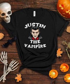 JUSTIN The Vampire T Shirt Halloween Simple Costume T Shirt