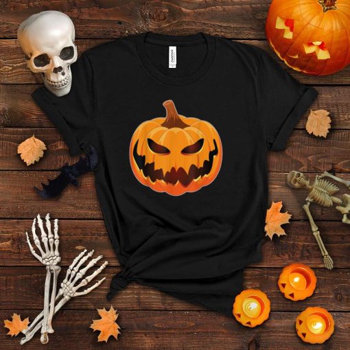 Jack O’ Lantern Pumpkin Halloween Costume Face Funny Scary T Shirt