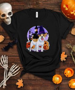 Jack Russell Terrier Dog Cute Halloween Witch Pumpkin T Shirt