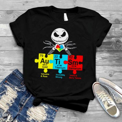 Jack Skellington Autism Periodic Table Halloween shirt