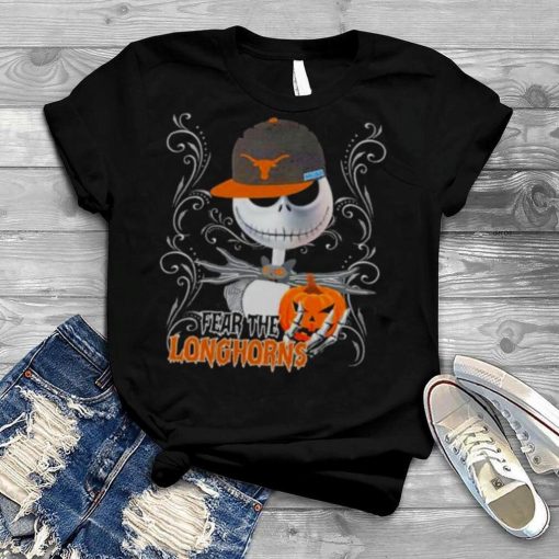 Jack Skellington Fear The Texas Longhorns Pumpkin Halloween Shirt