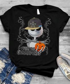 Jack Skellington Fear The Vanderbilt Commodores Pumpkin Halloween Shirt