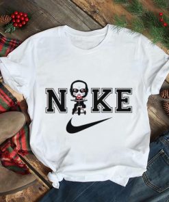 Jigsaw Horror Halloween Character Nike Swoosh Logo shirt