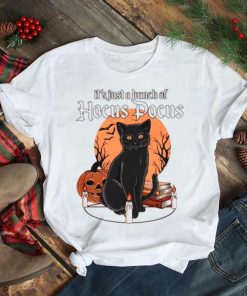 Just a Bunch of Hocus Pocus Black Cat Halloween T Shirt